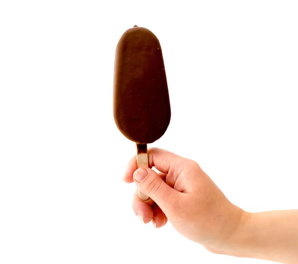 Gelato al cioccolato su un bastoncino — Foto Stock