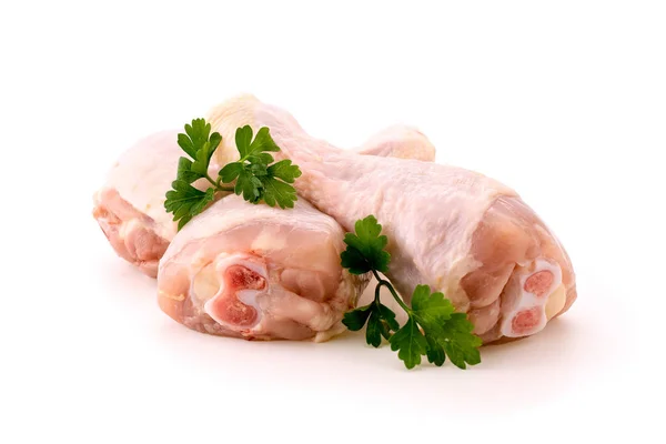 Куриное мясо на белом фоне — стоковое фото