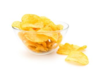 Patates cipsi beyaz kase