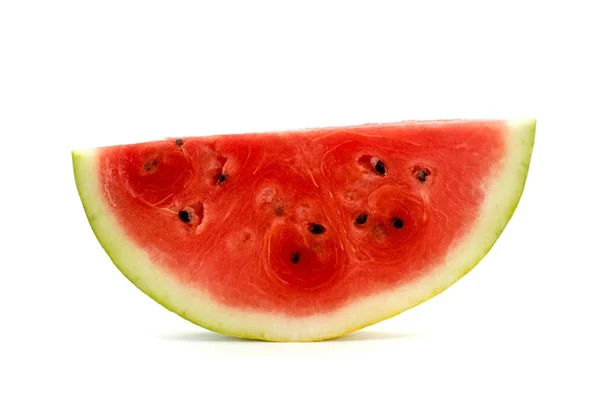 Skiva vattenmelon på vitt — Stockfoto