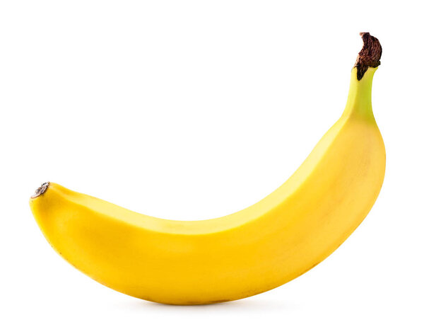 Ripe banana isolated on a white background.