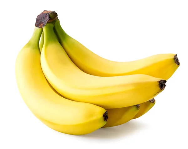 Un mucchio di banane mature su sfondo bianco. Isolato — Foto Stock