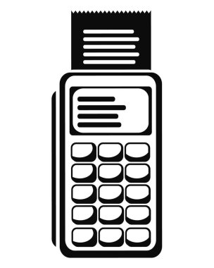 Edinmenin siyah ve beyaz silueti. Pos uçbirimi