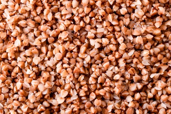 Cooked Buckwheat Groats Close Background View Top — Stock Photo, Image