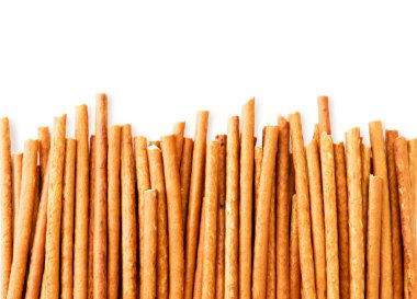 Çıtır pipetler yakın plan, arka plan. Yukarıdan görünüm