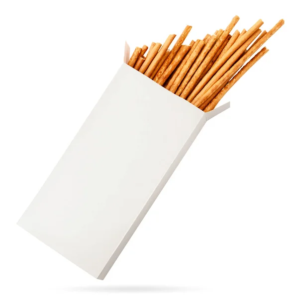 Crispy Sweet Straws Packaging White Background Isolated — Stock Photo, Image