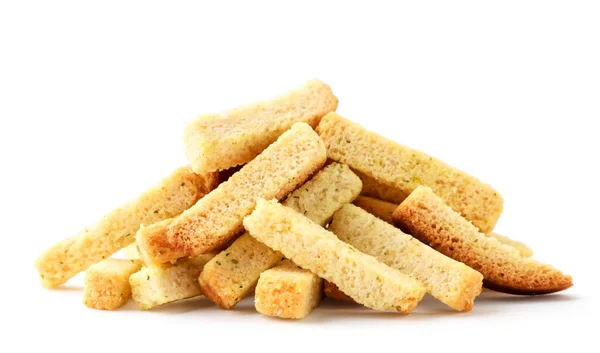 Pile of wheat crackers on a white background. Isolated — Stock Image Pile Wheat Crackers White Background Isolated Royalty Free Stock Photos