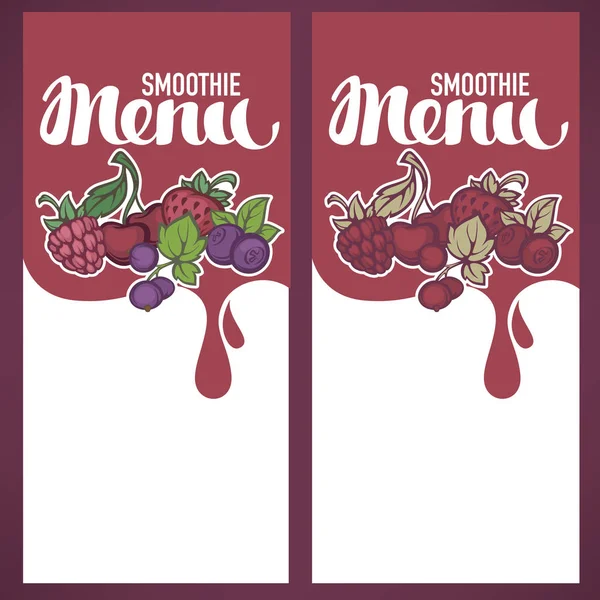 Fresh juicy berries background template for you menu — Stock Vector