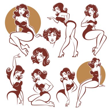 Pinup kız, vektör toplama