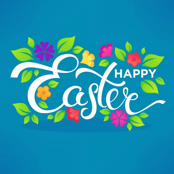 Veselé Velikonoce nápis složení pro vaši kartu, banner, poste — Stockový vektor