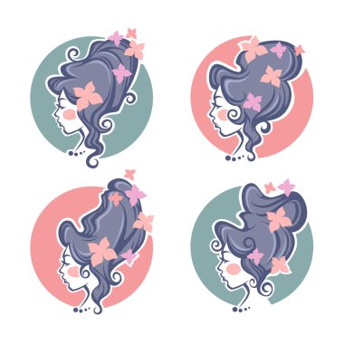 Barok kadın portre koleksiyonu, tarihsel saç modeli zekâ popo