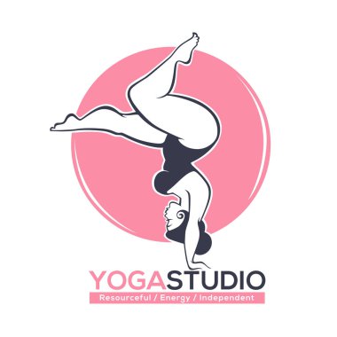 uygun olmak, logo şablonu ıma ile yoga ya da pilates studio için vektör