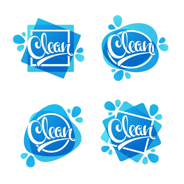 Logotipo, rótulo ou emblema de letras Clean brilhante e brilhante para o seu — Vetor de Stock