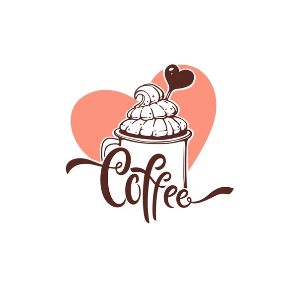 Дизайн шаблону логотипу Sweet Coffee, векторна ілюстрація — стоковий вектор