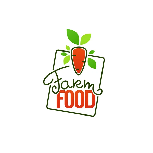 Farm Food simples emblemas de la plantilla del logotipo y símbolos, letras co — Archivo Imágenes Vectoriales