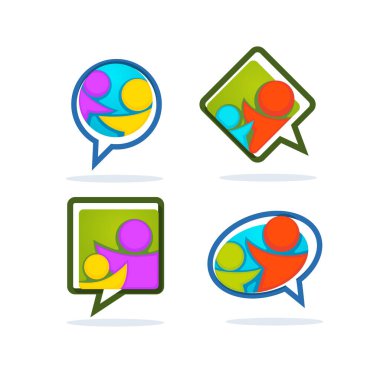 Birlikteyiz, vektör topluluğu logo şablonu belirlendi