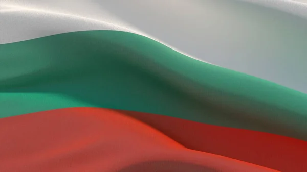 Bandera de Bulgaria de alta resolución. Ilustración 3D . —  Fotos de Stock