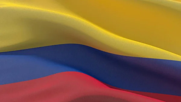 High resolution close-up flag of Colombia. 3D illustration. — Stock Photo, Image