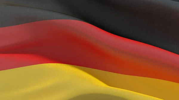 Flaggen der Welt schwenken - Flagge Deutschlands. 3D-Illustration. — Stockfoto