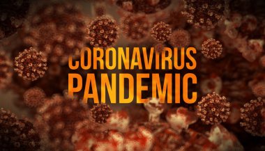 Coronavirus dünyada. Roman Coronavirus 2019-NCoV. Koronavirüs karantinası kavramı. Pandemik Roman Coronavirus salgını covid-19 2019-nCoV. 3 Boyutlu Hazırlama.