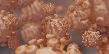 3D illüstrasyon - Coronavirus salgını, Covid-19 virüsünün sağlığını tehdit etmesi, yaygın gripten daha ciddi hastalıklara neden olabilir