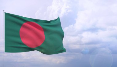 Yüksek çözünürlüklü Bangladeş bayrağı. 3d illüstrasyon.