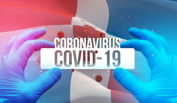 Malattia di Coronavirus infezione COVID-19 nella regione russa, concetto di immagini bandiera - Bandiera di Perm Krai. Coronavirus in Russia concetto Illustrazione 3D . — Foto Stock