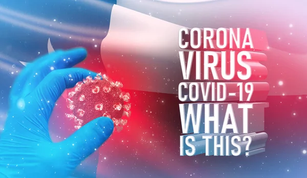 Coronavirus COVID-19, Frequently Asked Question - What Is It text, medical concept with flag of the states of USA. Estado de Texas bandera 3D ilustración . —  Fotos de Stock