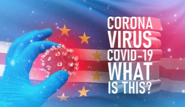 Coronavirus COVID-19, Frequently Asked Question - What Is It text, medical concept with flag of Cape Verde. Pandemic 3D illustration.