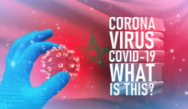 Coronavirus COVID-19, Pertanyaan Sering Ditanyakan - Apa itu teks, konsep medis dengan bendera Montenegro. Ilustrasi 3D Pandemic. — Stok Foto