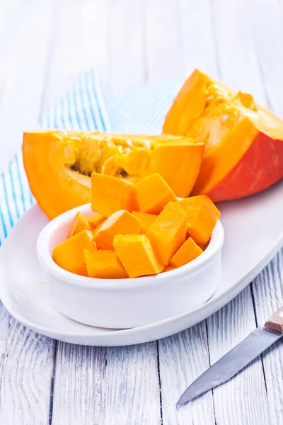 Fresh sliced pumpkin — Stock Photo, Image