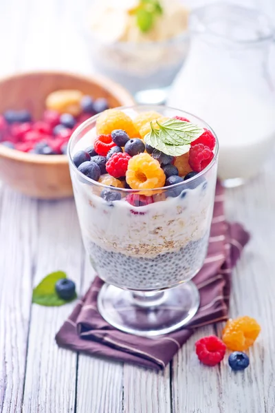 Budín de leche de chía — Foto de Stock