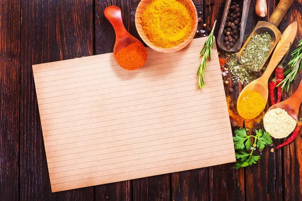 Aroma spices on table — Stock Photo, Image