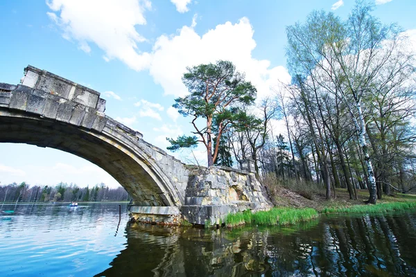 Spring river and blue sky — Stock Photo, Image