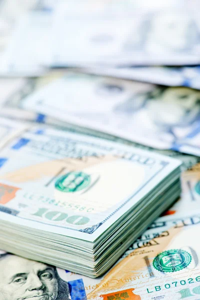 Stacks of dollar bills — Stock Photo, Image