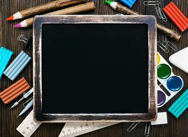 School supplies on table — Stock Photo, Image