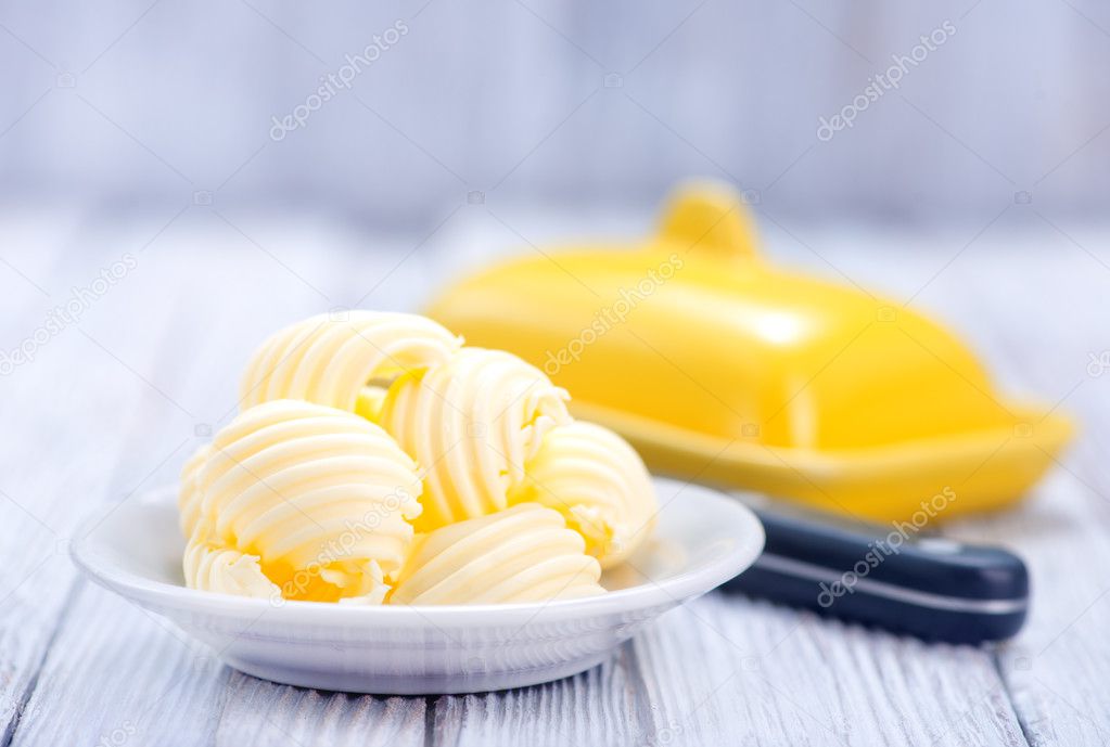 butter on white plate
