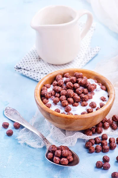 Colazione secca con latte — Foto Stock