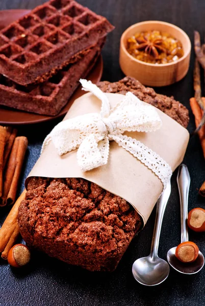Κέικ σοκολάτας με μπαχαρικά — Φωτογραφία Αρχείου