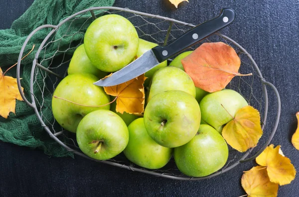 ripe apples on a table