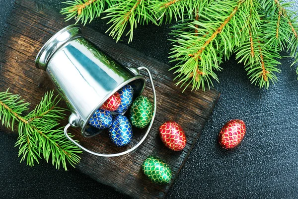 Kerst achtergrond met decoraties — Stockfoto