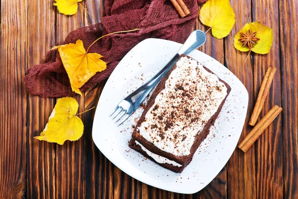 Schokoladenwaffel auf Teller — Stockfoto