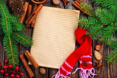 tarifi veya menü için not defteri