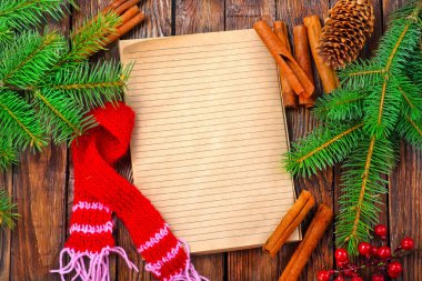 tarifi veya menü için not defteri