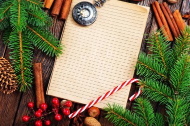 tarifi veya menü için not defteri