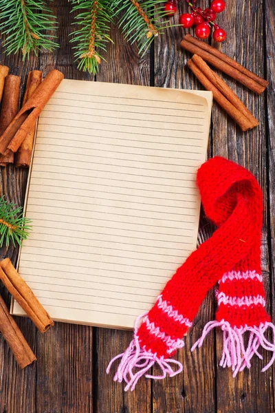 tarifi veya menü için not defteri