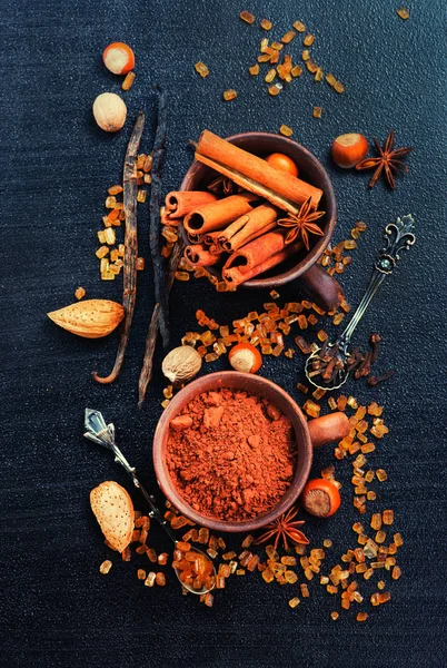 Kakao i aromat przypraw — Zdjęcie stockowe