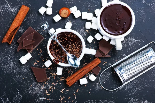 Cokelat panas dalam cangkir — Stok Foto