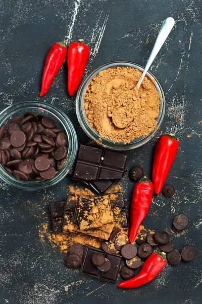 Kakao şeker ve toz — Stok fotoğraf