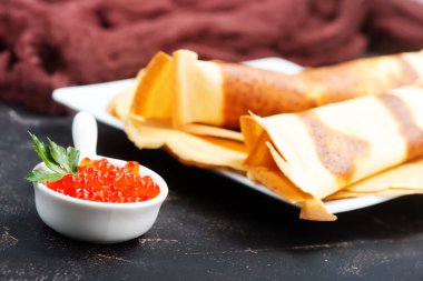 Krep somon havyar ile